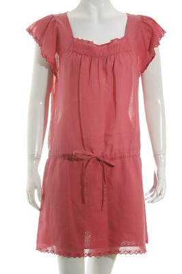VANESSA BRUNO Shirtkleid Damen Kleid Gr. DE 36 magenta Romantik-Look
