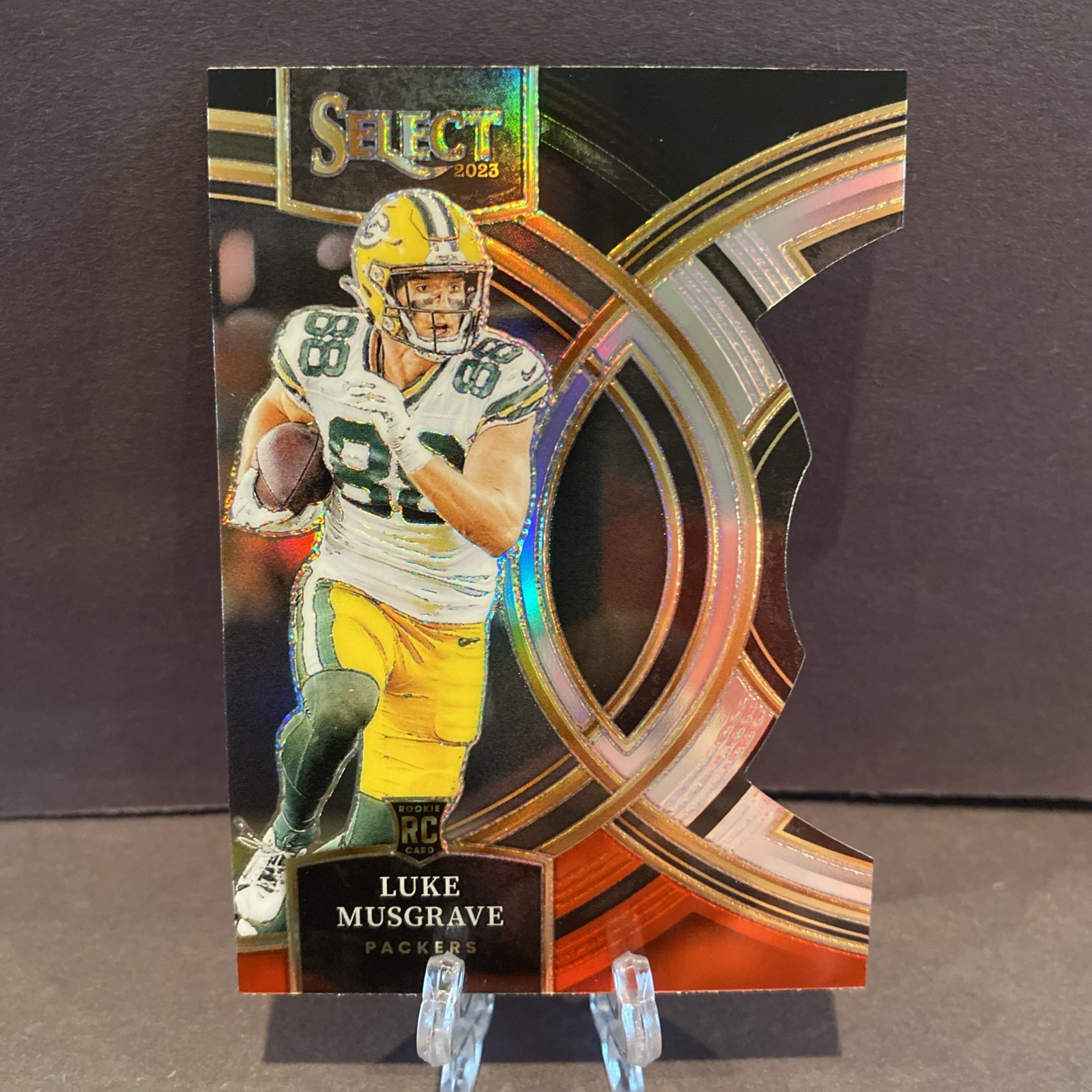 2023 Panini Select - Premier Level Luke Musgrave #166 Black & Red Prizm Die-Cut