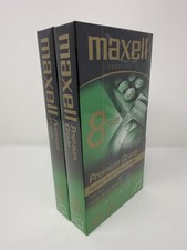 Maxell VHS Premium Grade Tapes T-160 Video Cassette 8 HR Lot of 2 NEW SEALED