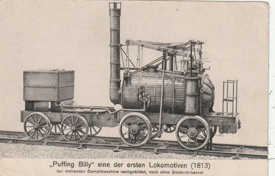 AK "Puffing Billy"  - Lokomotive 1813 - Verkehrs-Museum Berlin - Druck in Berlin