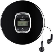 Jensen CD-60R-BT Portable CD Player Bluetooth FM Radio 60 Second Anti-skip Blac