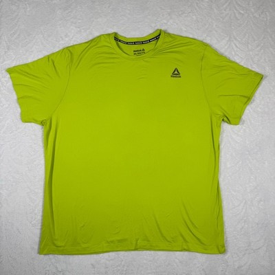 Reebok Men's 3XL Core Short Sleeve Activewear Tee Shirt Crewneck Neon Yellow