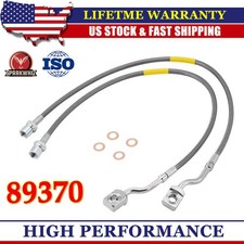 2x Front Braided Steel Brake Lines 89370 For Gmc Sierra 1500 4wd 2wd 2007-2019