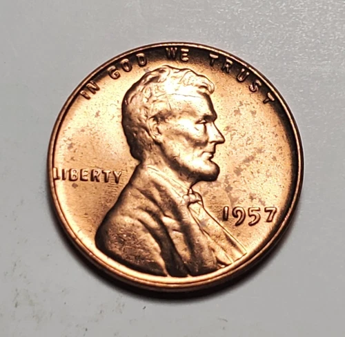 1957 P LINCOLN WHEAT PENNY UNC #C8709