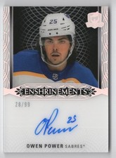 2022-23 Upper Deck The Cup Enshrinements Owen Power Auto 28/99 Buffalo Sabres