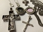 Vintage Lot 6 Sterling Silver Religious Jewelry Items (35 Grams) Ichthus Cross — photo 6