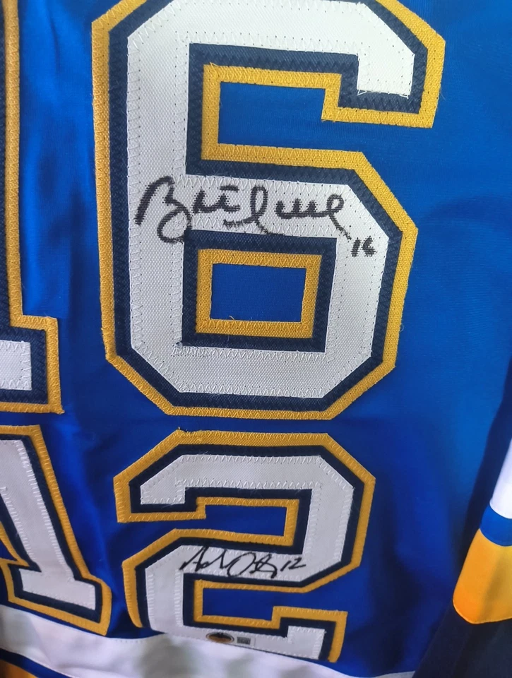 Brett Hull y Adam Oates Doble Firmado St. Louis Blues 'Hull & Oates' Personalizado... Foto 2 de 4
