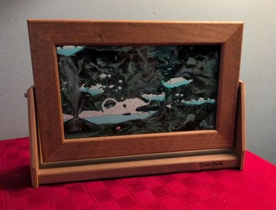 Exotic Sands William Tabar Moving Sand Art 12.5  Ocean Blue Glitter Park Utah