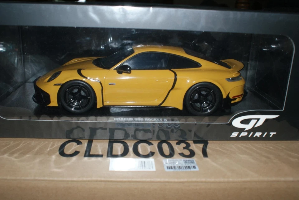 1/18 GT Spirit 1:18 Porsche BRABUS 900 Rocket-R jaune - avec vitrine - Photo 3/4