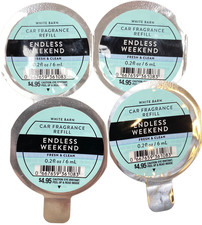 (4) Bath and Body Works ENDLESS WEEKEND Car Fragrance Refill *NEW*
