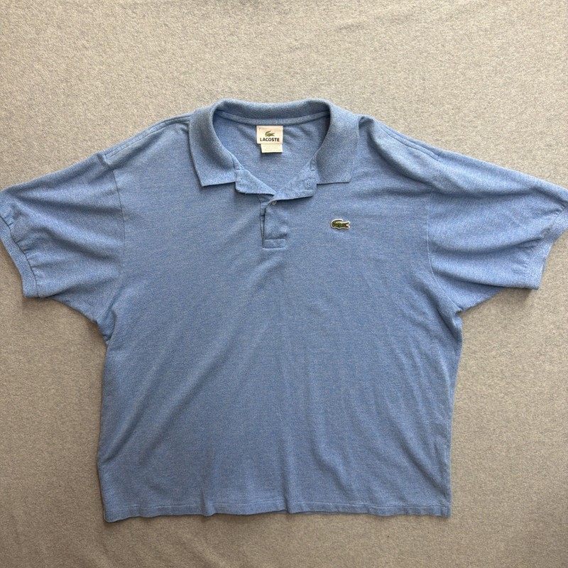 Lacoste Men's Blue Short Sleeve Polo Shirt Size 7 XXL