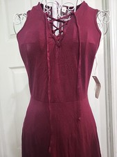 Francescas Alya Medium Womens Dress Burgundy Sun Boho Soft