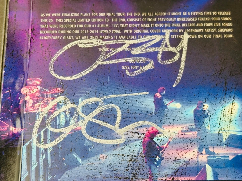 Black Sabbath The End CD SIGNED🚨AUTOGRAPHED LTD ED. Digipak Ozzy Osbourne RARE! - Image 3 of 4
