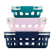 Ello Duraglass Mixed Meal Prep Sets Leak-Proof Glass Food Storage Containers ...