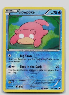 Slowpoke 23/108 Common Dark Explorers Pokemon Reverse Holo Near Mint