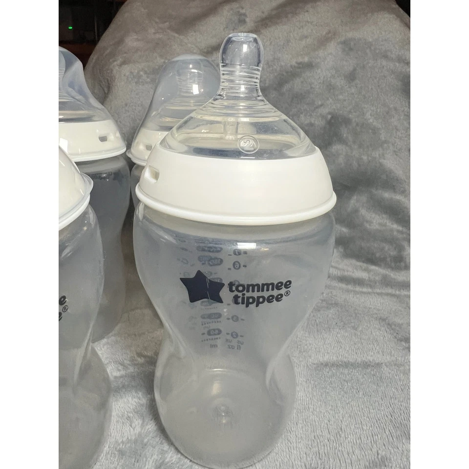Tommee Tippee Closer to Nature biberones 11 oz sin BPA anticólicos paquete de 4 Foto 2 de 4