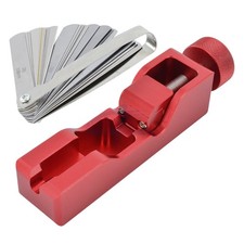 Universal Spark Plug Gap Tool 32 Blades Metric Feeler Gauge Filler Measuring Red