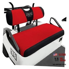 Golf Cart Seat Covers for EZGO TXT RXV  Club Car DS, Breathable Air Red black