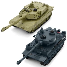 RC Tank Set 1:28 Remote Control Tank Infrared Shoot Battle Tank Kids Army Tank