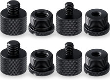 8Pcs Mic Stand Adapter Screw Thread Adapter for Microphone, Black