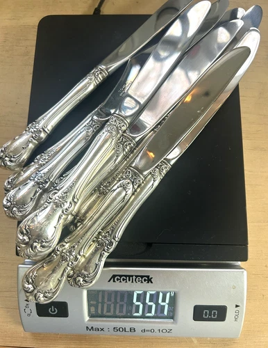 Sterling Silver Handle 9 Knife Scrap Lot