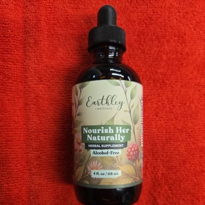 Earthley Wellness Nourish Her Naturally 4 oz Bottle, Female Whole Health Support