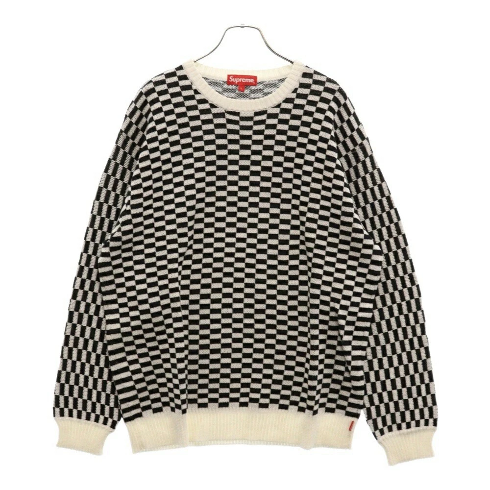 Pull Supreme taille L 20Ss logo dos damier tricot Fky97