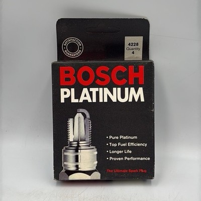 BOSCH 4228 platinum spark plug set 4 pcs resistor automotive NEW