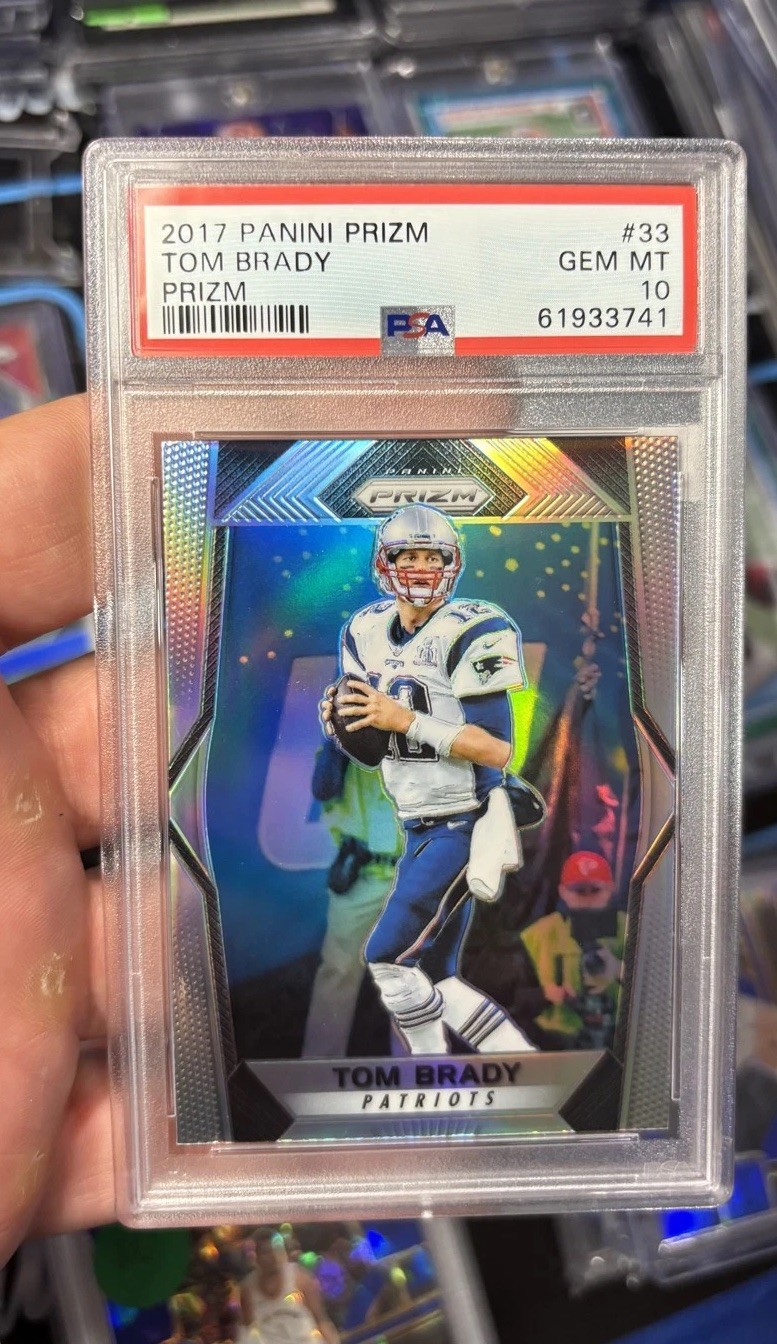 2017 Tom Brady Silver Panini Prizm #33 Psa 10 Gem Mint Goat