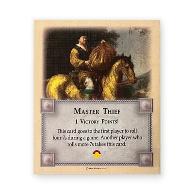 Tabletop Monthly Master Thief Card compatible with 3.25in x 4in, Beige