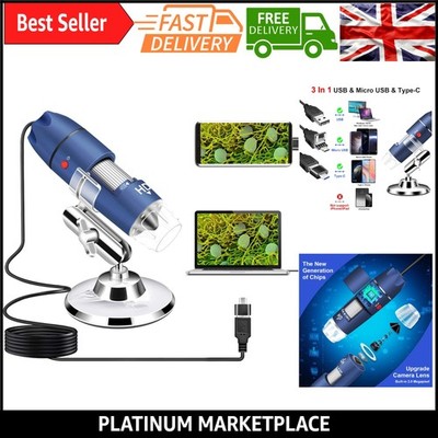 HD 2MP USB Mikroskop Kamera - 40X bis 1000X Zoom, Digital Mikroskop für Andr...