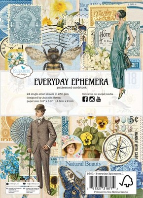 Elizabeth Craft Patterned Cardstock Pack 5.8X8.3-Everyday Ephemera