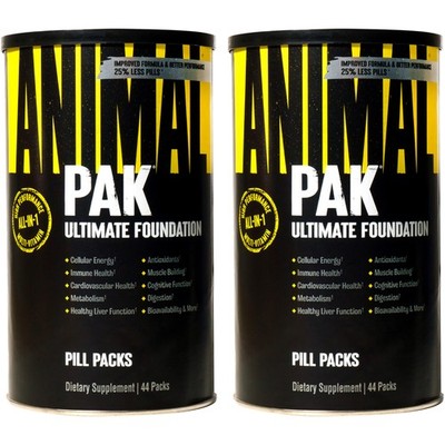 Universal Nutrition Animal Pak Dietary Supplement - 88 Packs (Two 44 Packs)