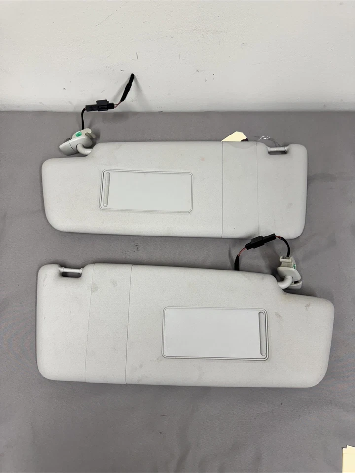 2012-2020 Volkswagen Passat Driver & Passenger Side Sun Visor Pair Set Gray - Image 2 of 4
