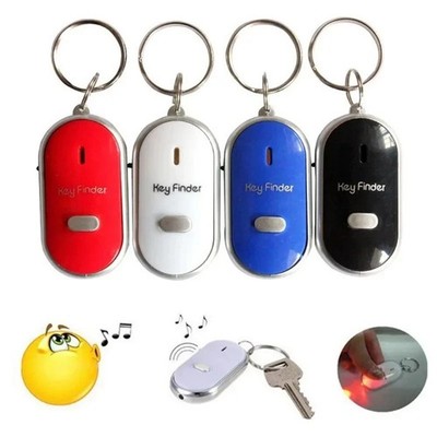 Mini Key Finder Whistle Locator Beeping Flashing Anti-Lost Device for Keys