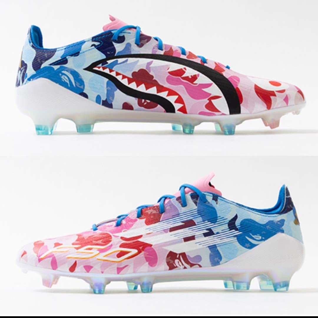 BAPE×アディダスF50 サッカースパイク26.5ピンク/ブルー BAPE×アディダスF50 サッカースパイク26.5ピンク/ブルー BAPE