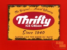Thrifty Ice Cream vintage look sign art 2x3" fridge magnet