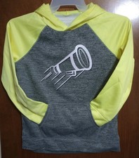 Justice Youth Hoodie Sweatshirt Gray And Yellow "CHEER" Size 12 NWT