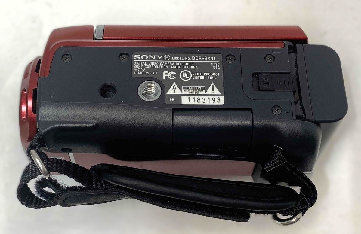 Sony Handycam DCR-SX41 Red 8GB Camcorder – 60x Carl Zeiss Zoom