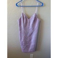Lulus Dress Womens Extra Large Purple Sleeveless Bodycon VNeck Textured Chic