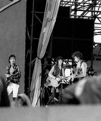 Mick Jagger Keith Richards Ronnie Wood during a concert by the roc- Old Photo