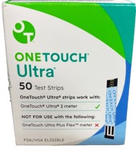 50 One Touch Ultra Test Strips Exp 10/25  14.97 Free Ship