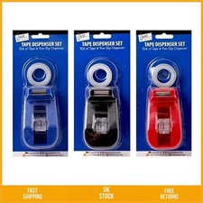 Handy Desktop Adhesive Tape Dispenser With 2 Reels 12mm Clear Tape Pack Of 1