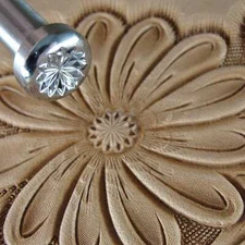 Snowflake Flower Center Leather Stamp, Stainless Steel Leather Tool