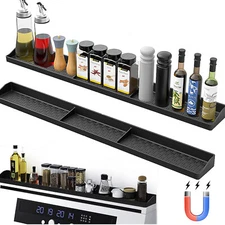 30"Kitchen Stove Top Magnetic Over The Stove Shelf Organizer Silicone Spice Rack