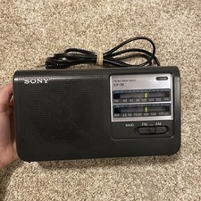 Sony ICF-38 2 Band Portable Radio AM/FM Black Sony ICF38 AC/DC Good condition