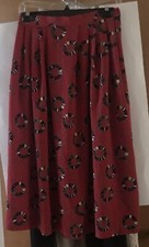 Talbots Petites Red Nautical Midi Skirt size 12 Original Owner