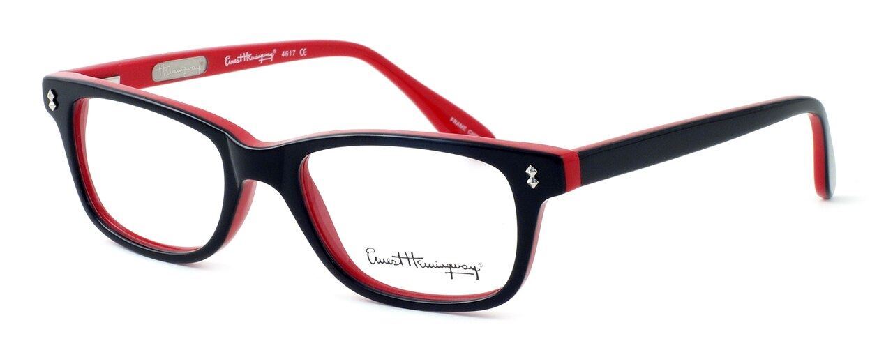 Ernest Hemingway Designer Multi-Focus Blue Light Glasses H4617 Black-Red 56mm