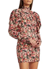 ROTATE BIRGER CHRISTENSEN Kim Floral Jacquard Mini Sheath Dress 34 EU/4 US $310