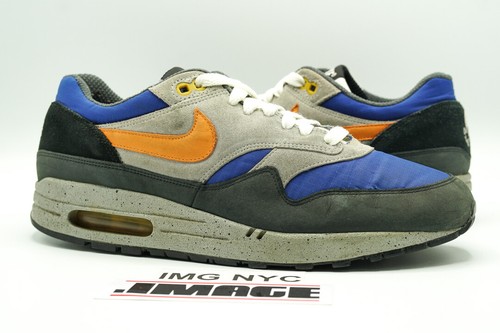 NIKE AIR MAX 1 USED SIZE 9.5 SKULLS PACK OLD ROYAL TANGO ANTHRACITE 307133  481 | eBay